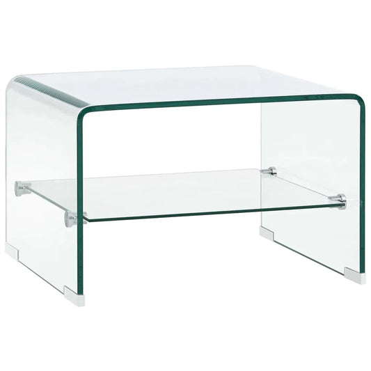 Couchtisch Transparent 50×45×33 Cm Hartglas