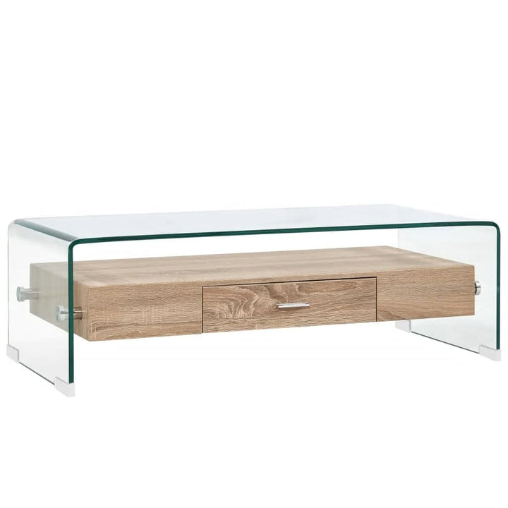 Couchtisch Transparent 98×45×31 Cm Hartglas