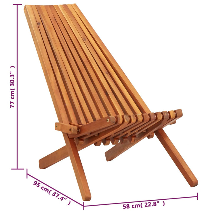 Garten-Liegestuhl Klappbar Massivholz Akazie