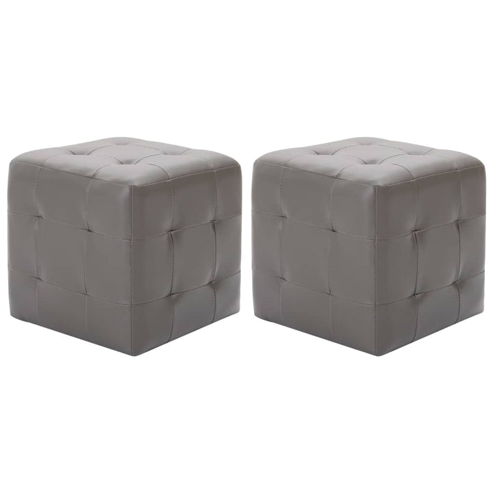 Pouf 2 Stk. 30X30X30 Cm Kunstleder