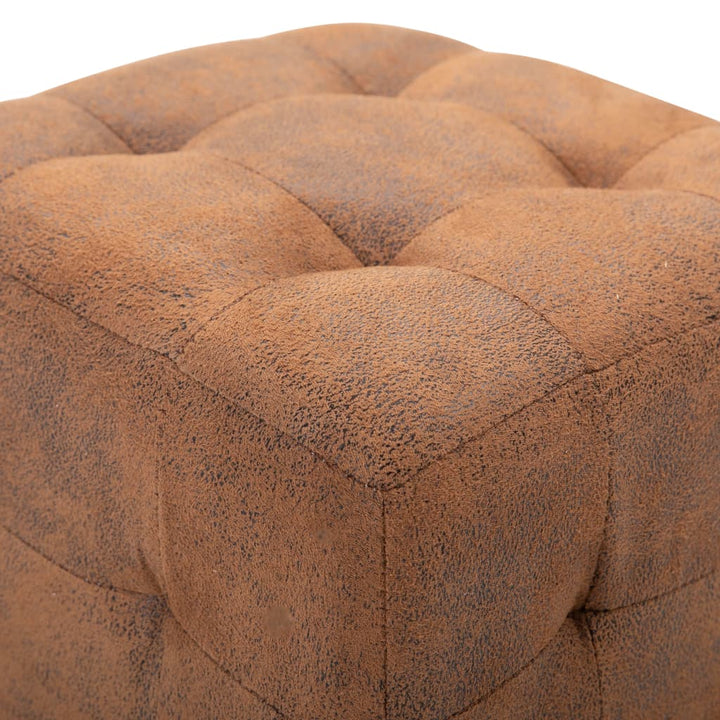 Pouf 2 Stk. 30X30X30 Cm Wildleder-Optik