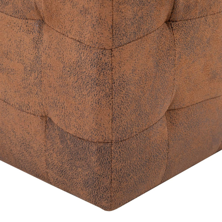 Pouf 2 Stk. 30X30X30 Cm Wildleder-Optik