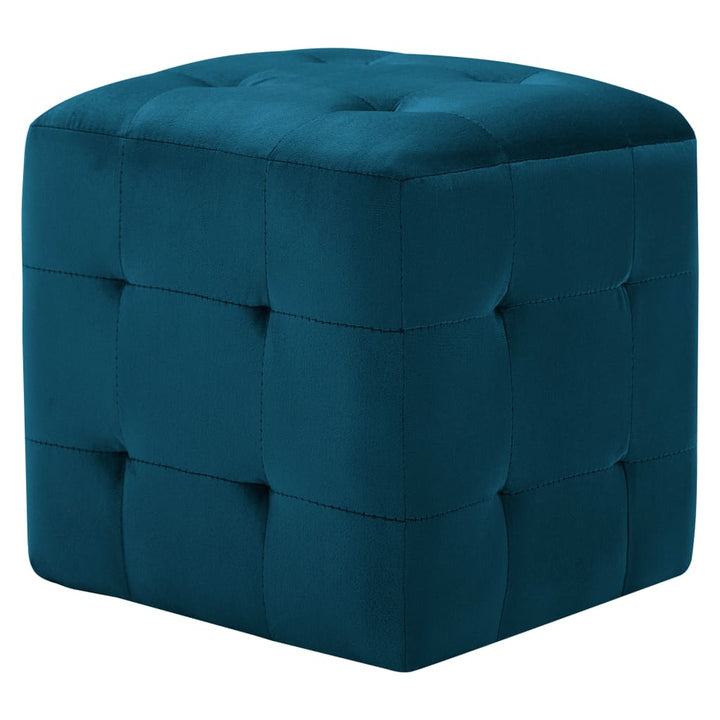 Pouf 2 Stk. 30X30X30 Cm Samtstoff