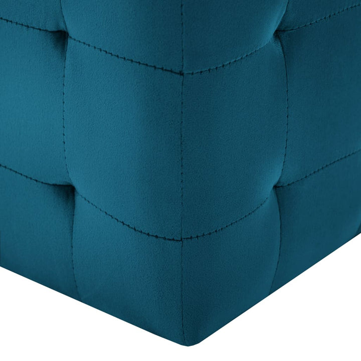 Pouf 2 Stk. 30X30X30 Cm Samtstoff