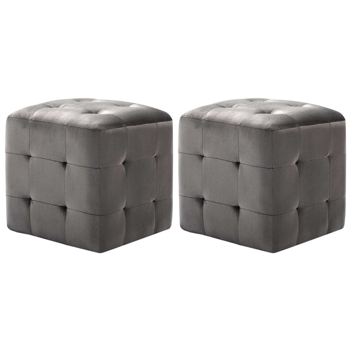 Pouf 2 Stk. 30X30X30 Cm Samtstoff