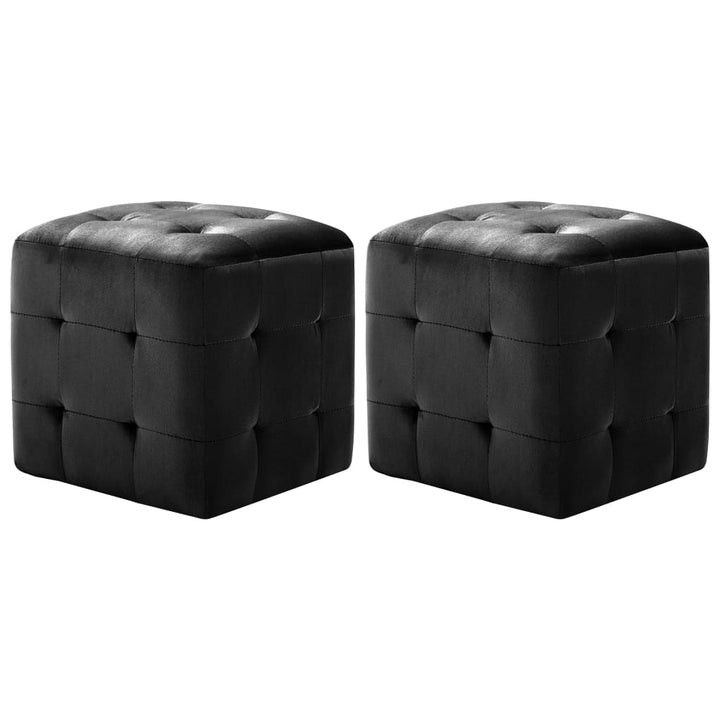 Pouf 2 Stk. 30X30X30 Cm Samtstoff