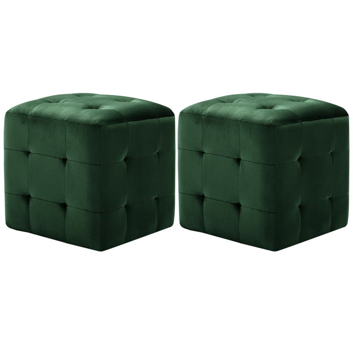 Pouf 2 Stk. 30X30X30 Cm Samtstoff