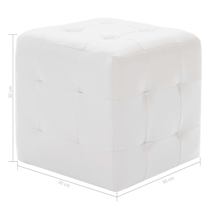 Pouf 2 Stk. 30X30X30 Cm Kunstleder