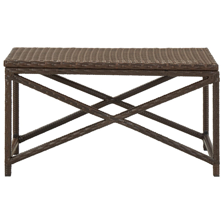 Gartenbank Poly Rattan Braun