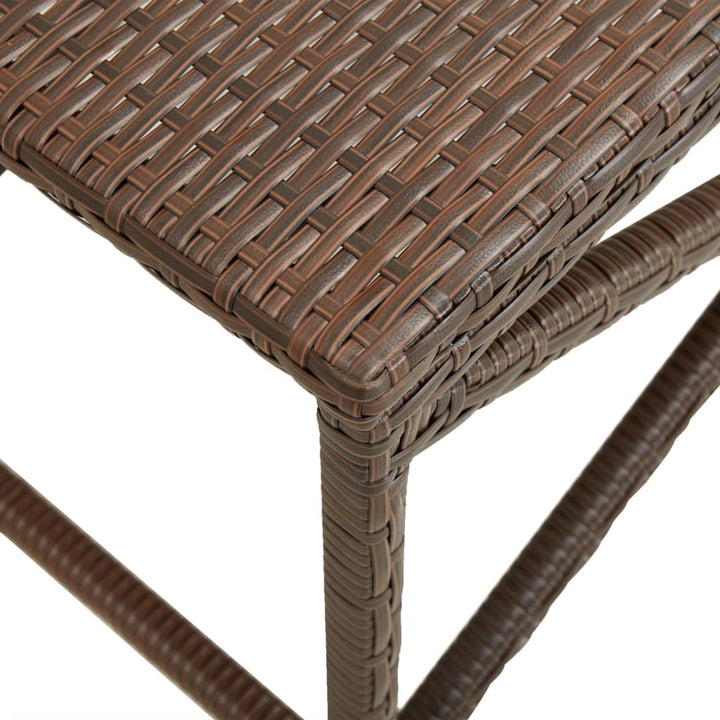 Gartenbank Poly Rattan Braun