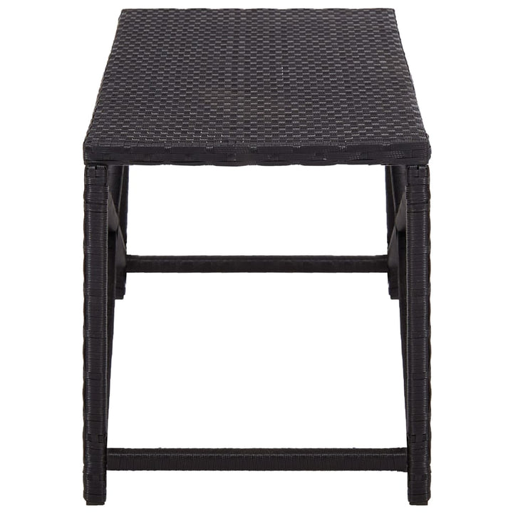 Gartenbank Poly Rattan Schwarz