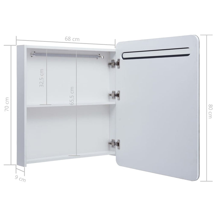 Led-Spiegelschrank 68X9X80 Cm