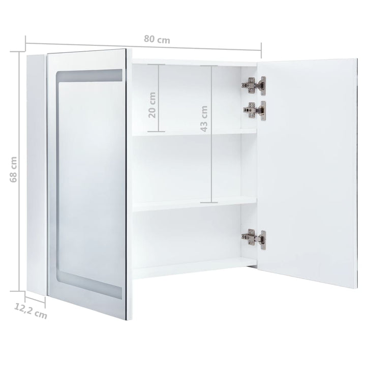 Led-Spiegelschrank 80X12,2X68 Cm