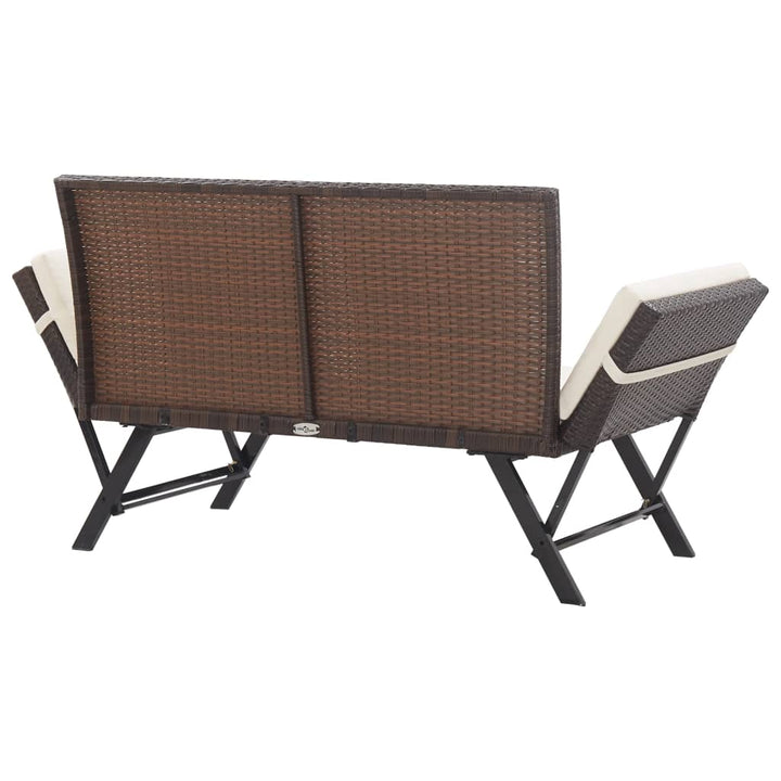 Gartenbank Mit Auflagen 176 Cm Poly Rattan