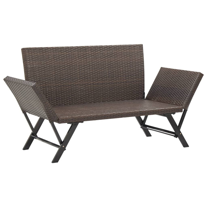 Gartenbank Mit Auflagen 176 Cm Poly Rattan