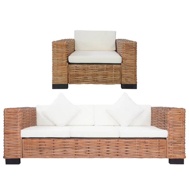 -Sofa Natürliches Rattan