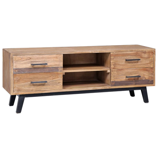 Tv-Schrank 120 X 30 X 45 Cm Massivholz Teak