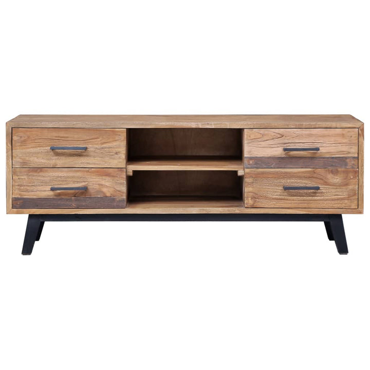 Tv-Schrank 120 X 30 X 45 Cm Massivholz Teak