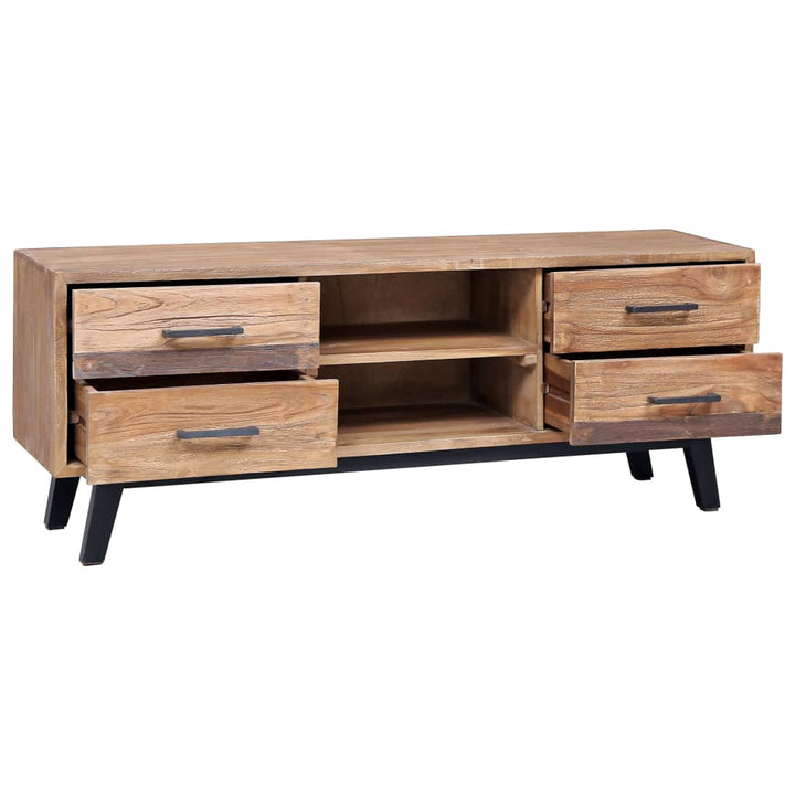 Tv-Schrank 120 X 30 X 45 Cm Massivholz Teak