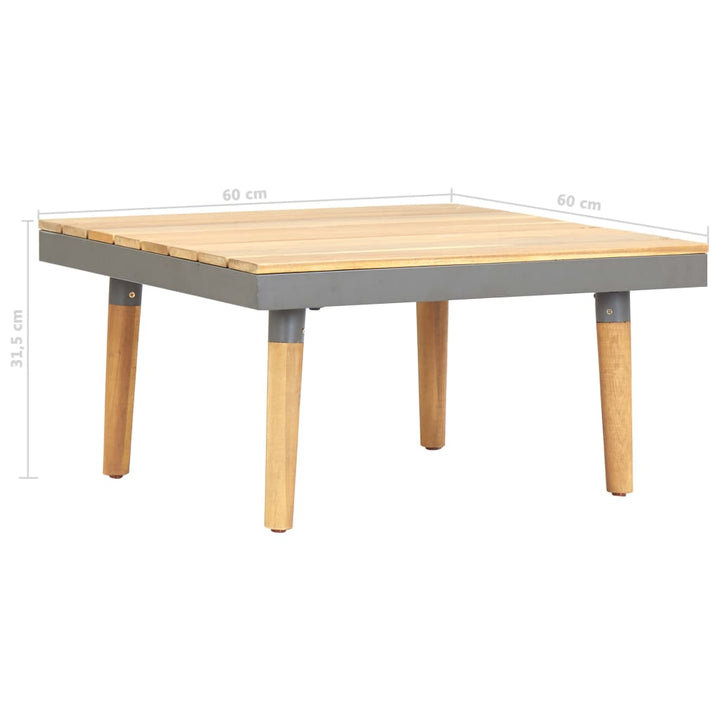 Garten-Couchtisch 60X60X31,5 Cm Massivholz Akazie