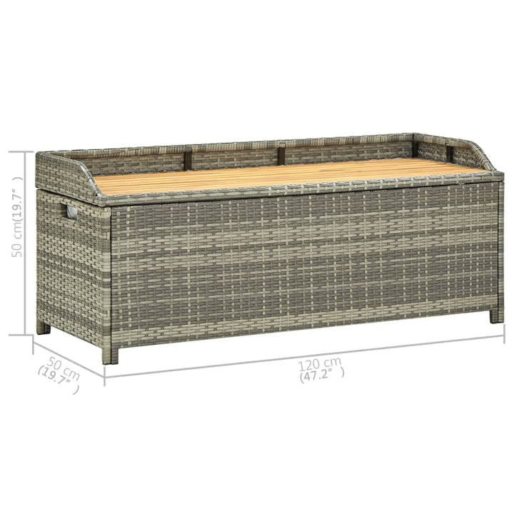 Gartenbank Mit Stauraum 120 Cm Poly Rattan