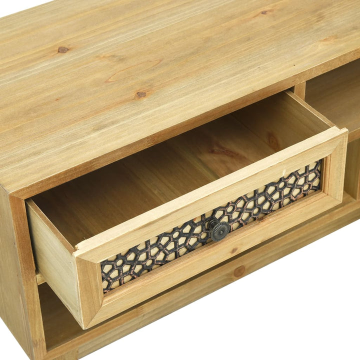 Tv-Schrank Mit Mustern Braun 120X30X42 Cm Holz