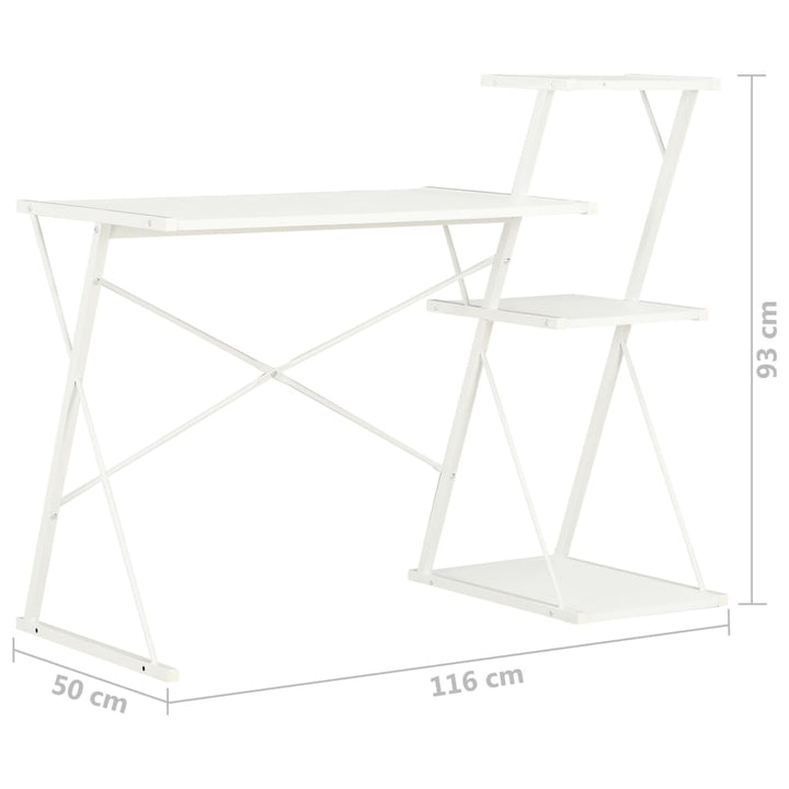 Schreibtisch Mit Regal 116×50×93 Cm