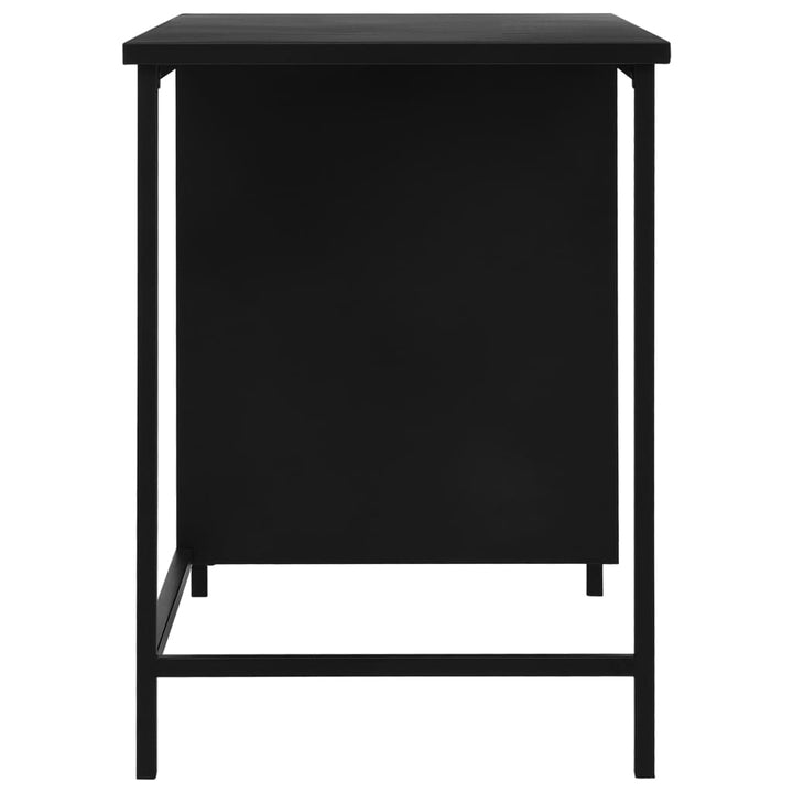 Schreibtisch Schubladen Industriell Schwarz 120X55X75Cm Stahl