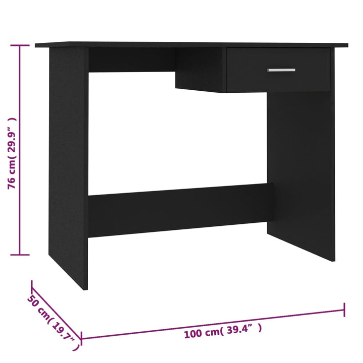 Schreibtisch 100×50×76 Cm Holzwerkstoff