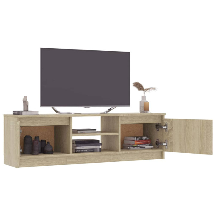 Tv-Schrank Sonoma-Eiche 120×30×35,5 Cm Holzwerkstoff