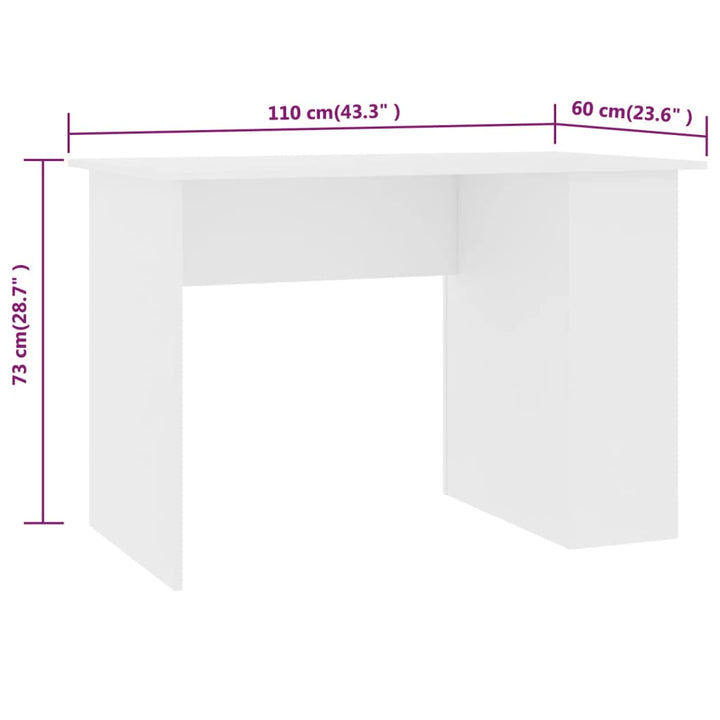 Schreibtisch 110X60X73 Cm Holzwerkstoff