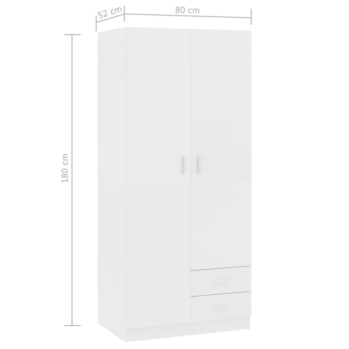 Kleiderschrank 80X52X180 Cm Holzwerkstoff