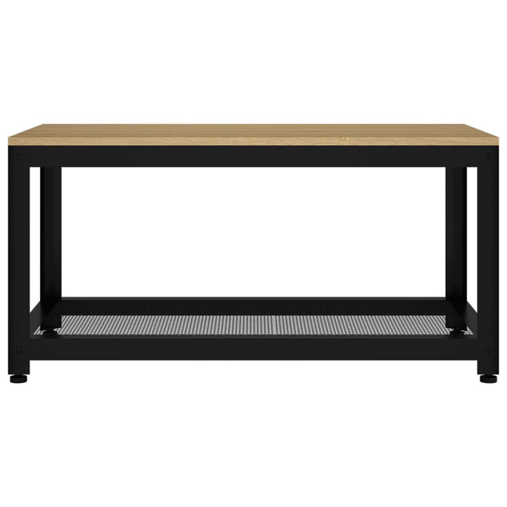 Couchtisch Und Schwarz 90X45X45 Cm Mdf Und Eisen