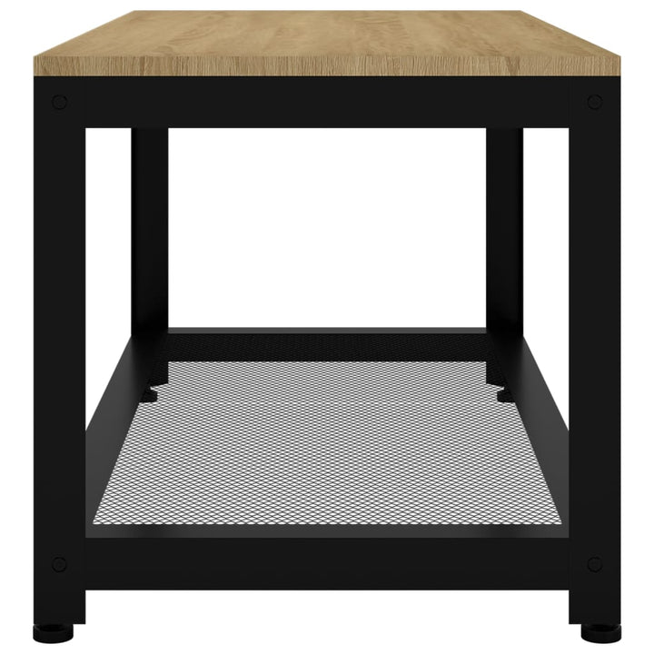 Couchtisch Und Schwarz 90X45X45 Cm Mdf Und Eisen