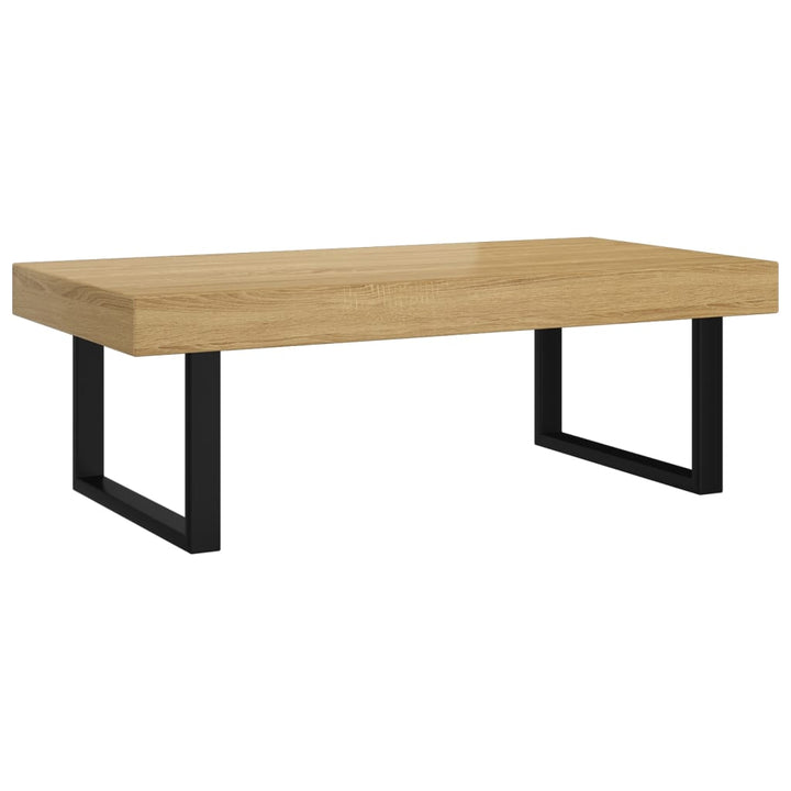 Couchtisch Und Schwarz 120X60X40 Cm Mdf Und Eisen