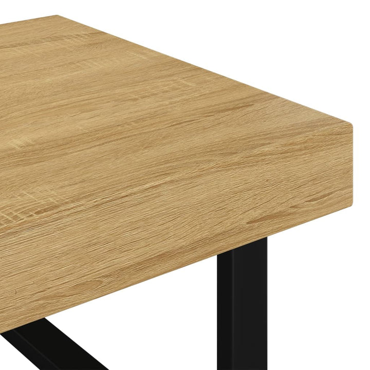 Couchtisch Und Schwarz 120X60X40 Cm Mdf Und Eisen