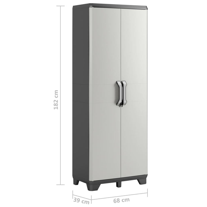 Keter Mehrzweckschrank Gear Schwarz Und Grau 182 Cm