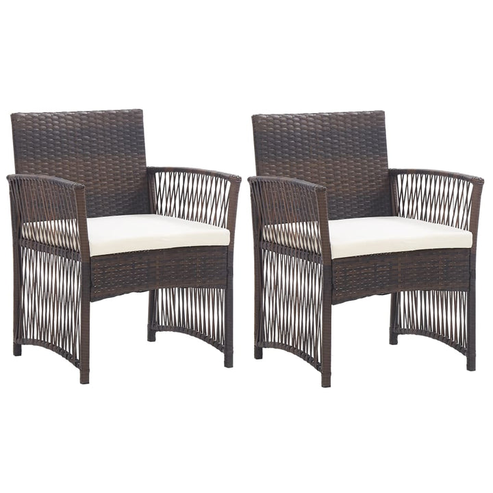 Gartensessel Mit Sitzkissen 2 Stk. Poly Rattan