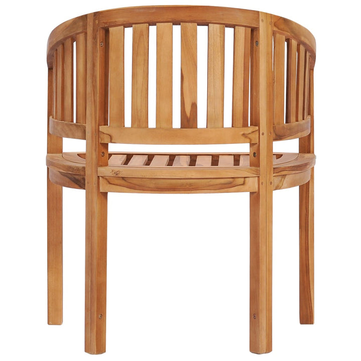 Bananenstühle 2 Stk. Massivholz Teak