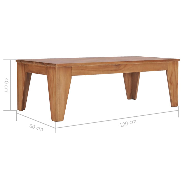 Couchtisch 120 X 60 X 40 Cm Teak Massivholz