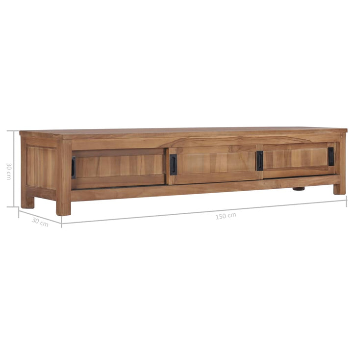 Tv-Schrank 150 X 30 X 30 Cm Massivholz Teak