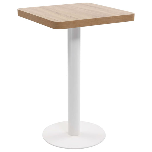 Bistrotisch Hellbraun 50X50 Cm Mdf