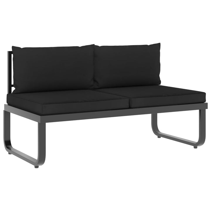 4-Tlg. Garten-Ecksofa-Set Mit Auflagen Aluminium Und Wpc