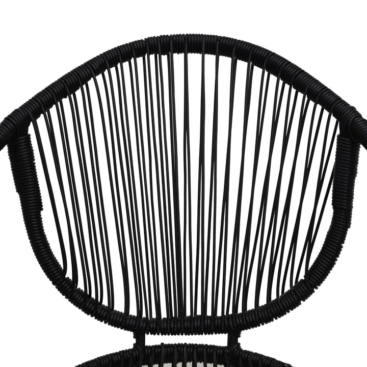 Gartenstühle 2 Stk. Pvc Rattan Schwarz