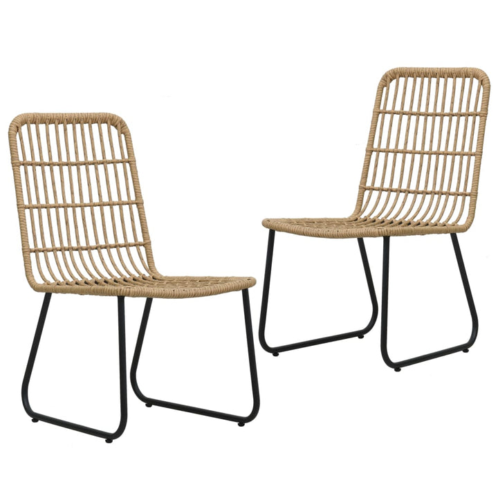 Gartenstühle 2 Stk. Poly Rattan