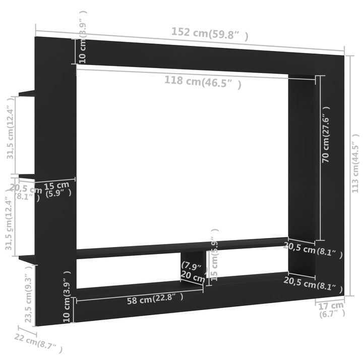 Tv-Schrank 152X22X113 Cm Holzwerkstoff