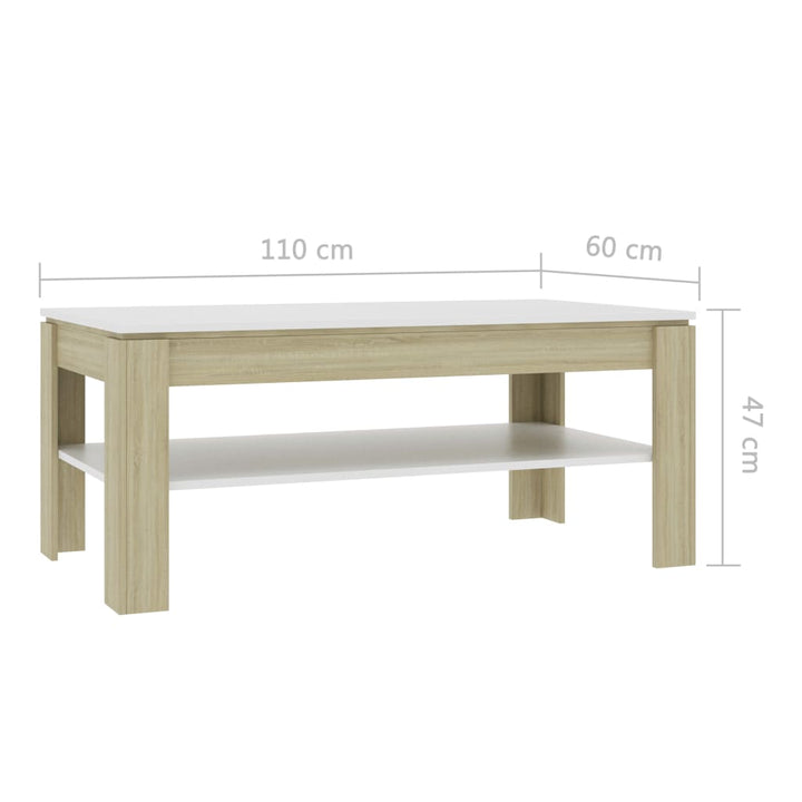 Couchtisch 110X60X47 Cm Holzwerkstoff