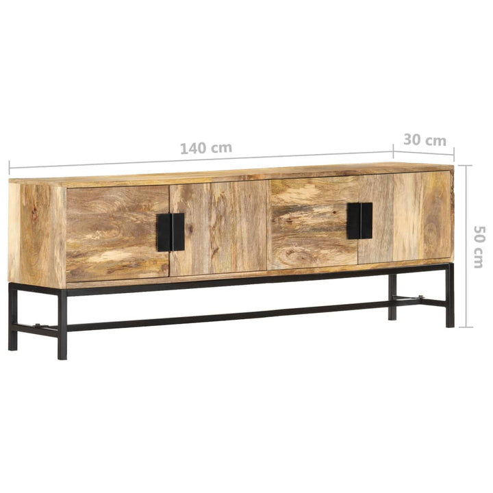 Tv-Schrank 140X30X50 Cm Massivholz Mango