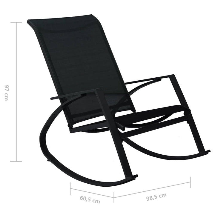 Garten-Schaukelstühle 2 Stk. Textilene