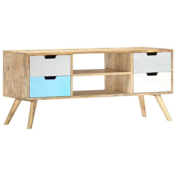 Tv-Schrank 110×35×48 Cm Massivholz Mango